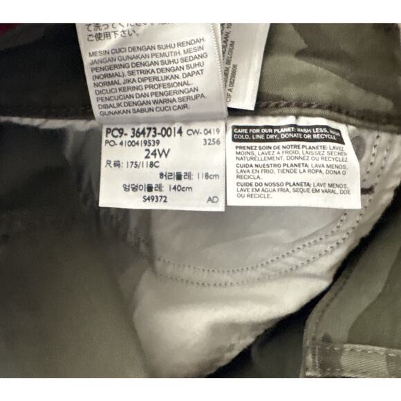 Levis 711 Skinny Camo Stretch Jeans Womens 24W Mid Rise Green Camouflage Pants - Picture 7 of 7